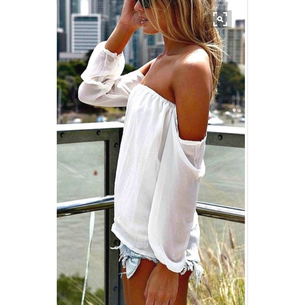 Wisteria Lane White Off the Shoulder Top